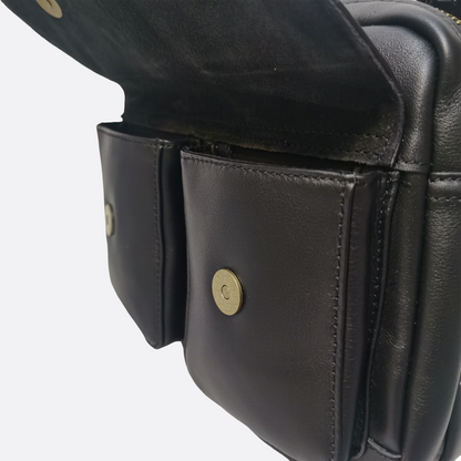Poches messenger design genuine cowhide leather sling bag