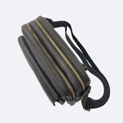 Poches messenger design genuine cowhide leather sling bag