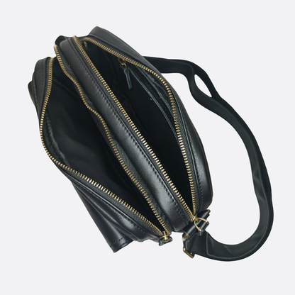 Poches messenger design genuine cowhide leather sling bag