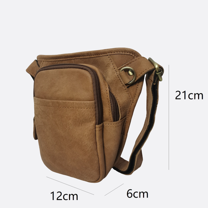 Genuine cowhide leather holster pouch fanny pack