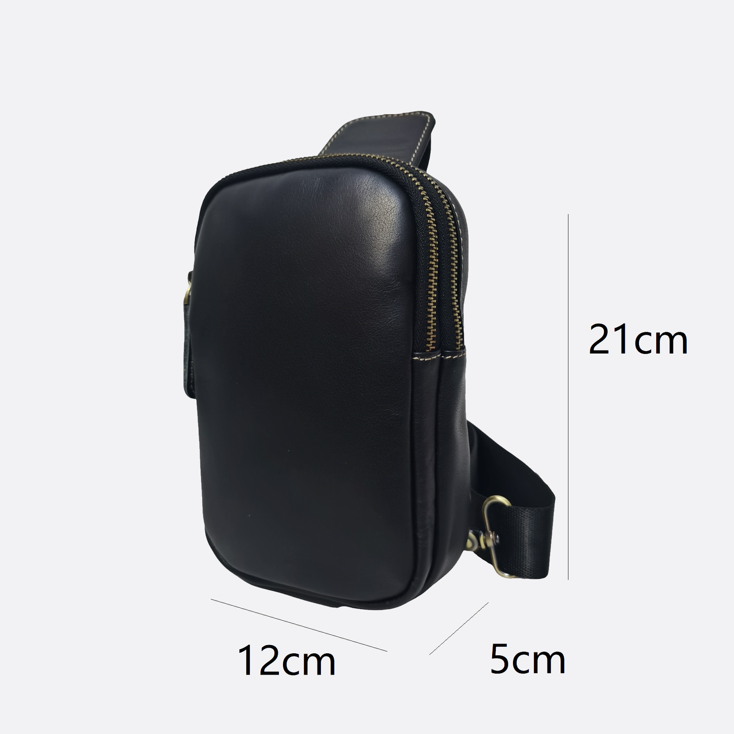 Davel design genuine cowhide leather fanny pack bag