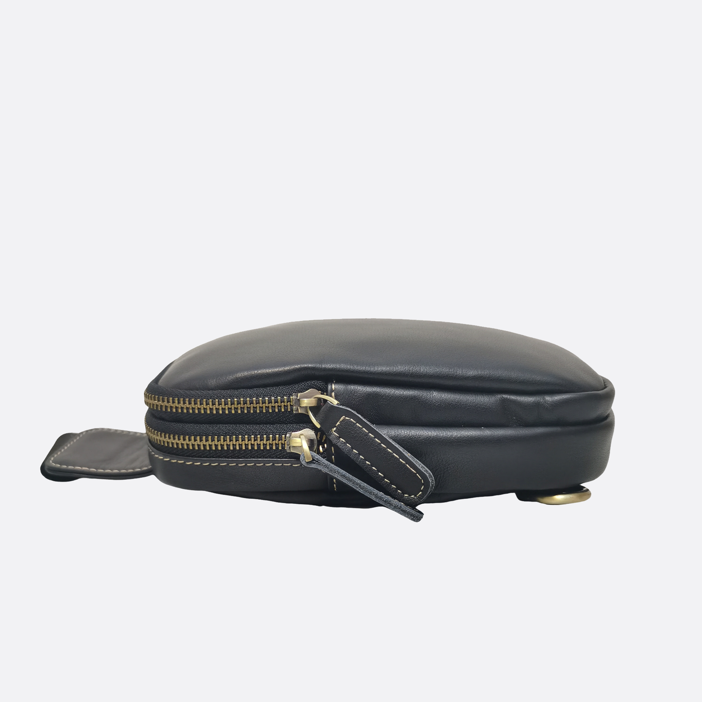 Davel design genuine cowhide leather fanny pack bag