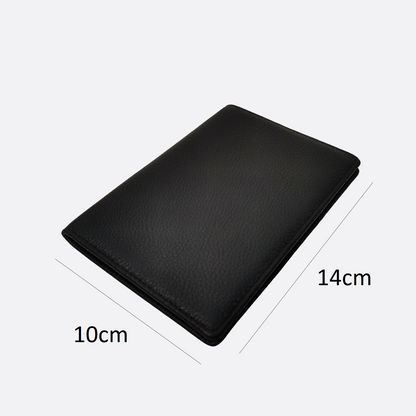 Genuine cowhide leather passport holder travel pouch