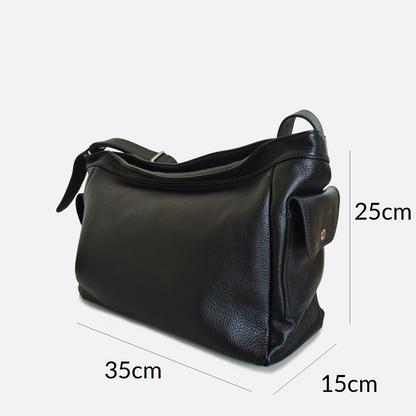 Carly messenger design genuine cowhide leather sling bag