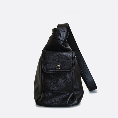 Carly messenger design genuine cowhide leather sling bag