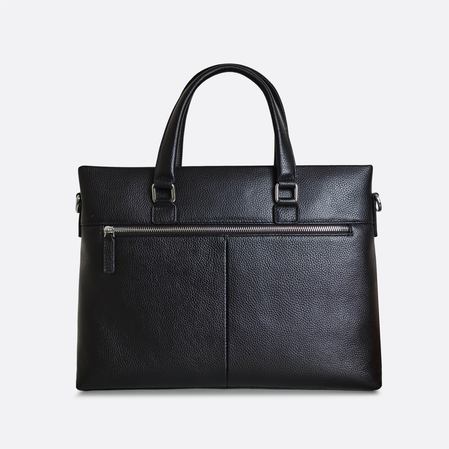 Lev design genuine cowhide leather slim briefcase with sling