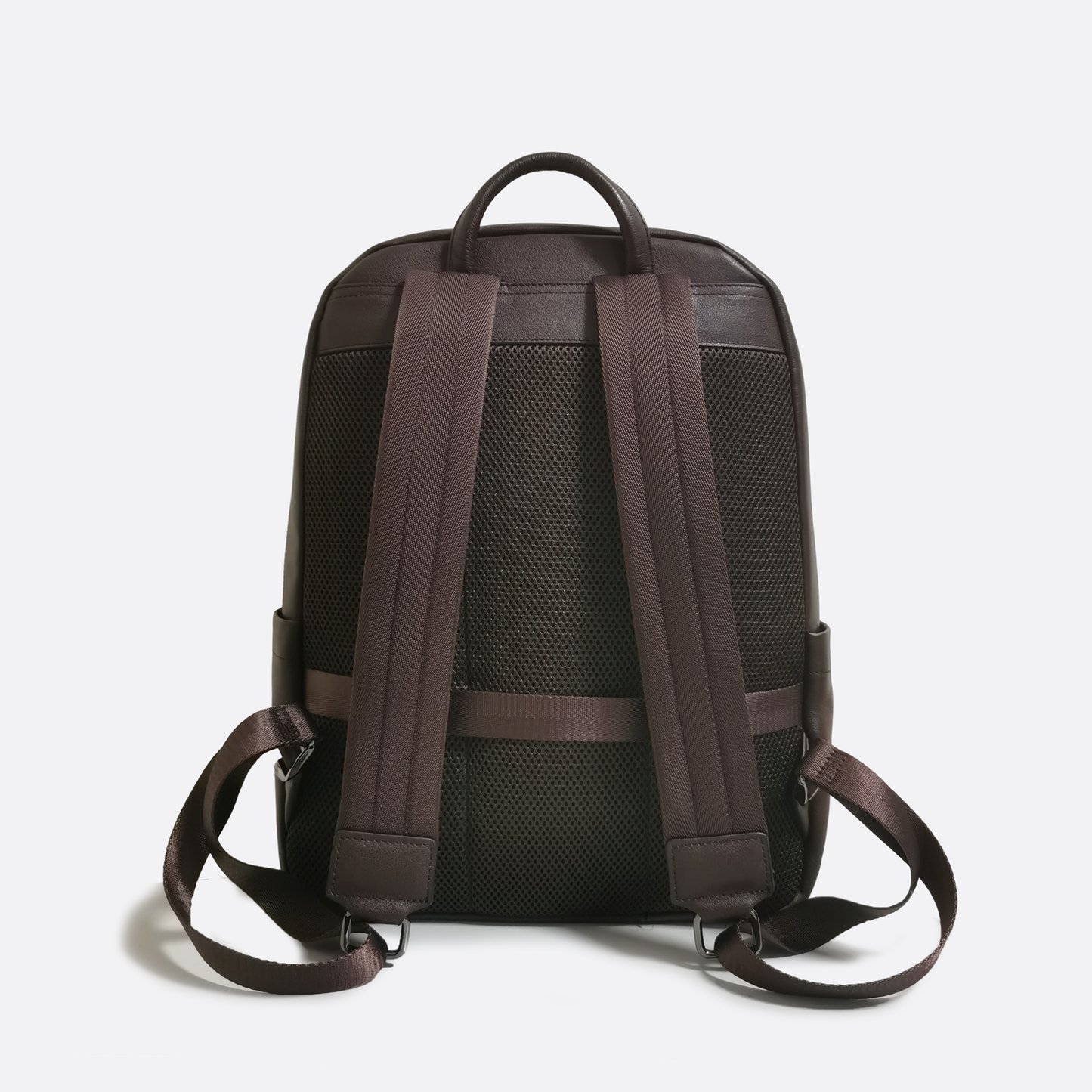 Multi zip V2 design genuine cowhide leather backpack