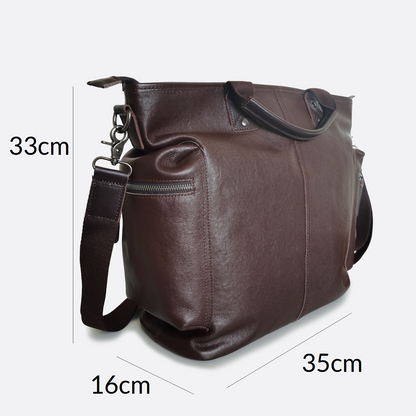 Perry design genuine cowhide leather tote bag