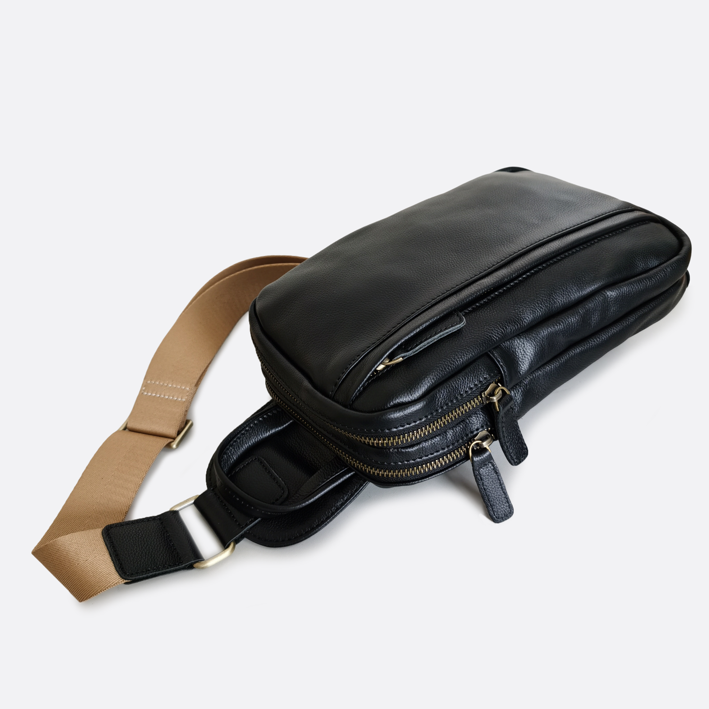 Davel V2 design genuine cowhide leather fanny pack bag