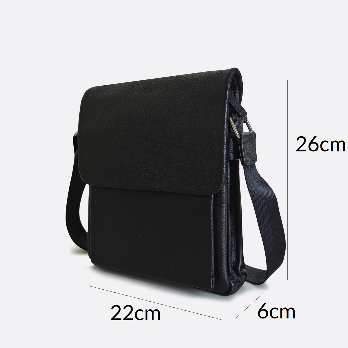 Flap V2 design genuine cowhide leather sling bag