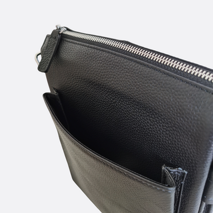 Flap V2 design genuine cowhide leather sling bag