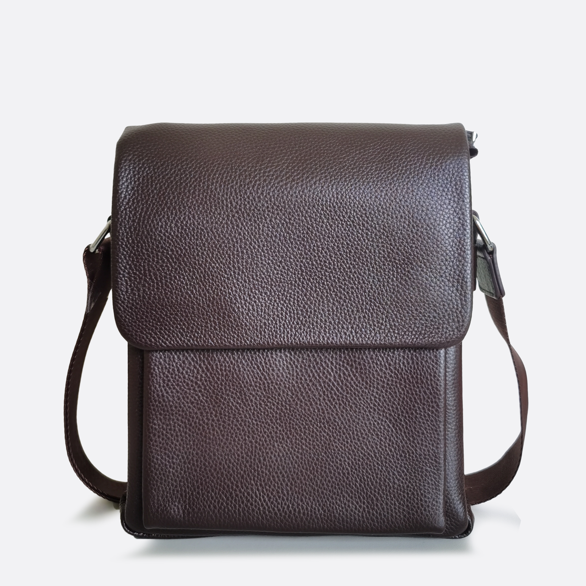 Flap V2 design genuine cowhide leather sling bag