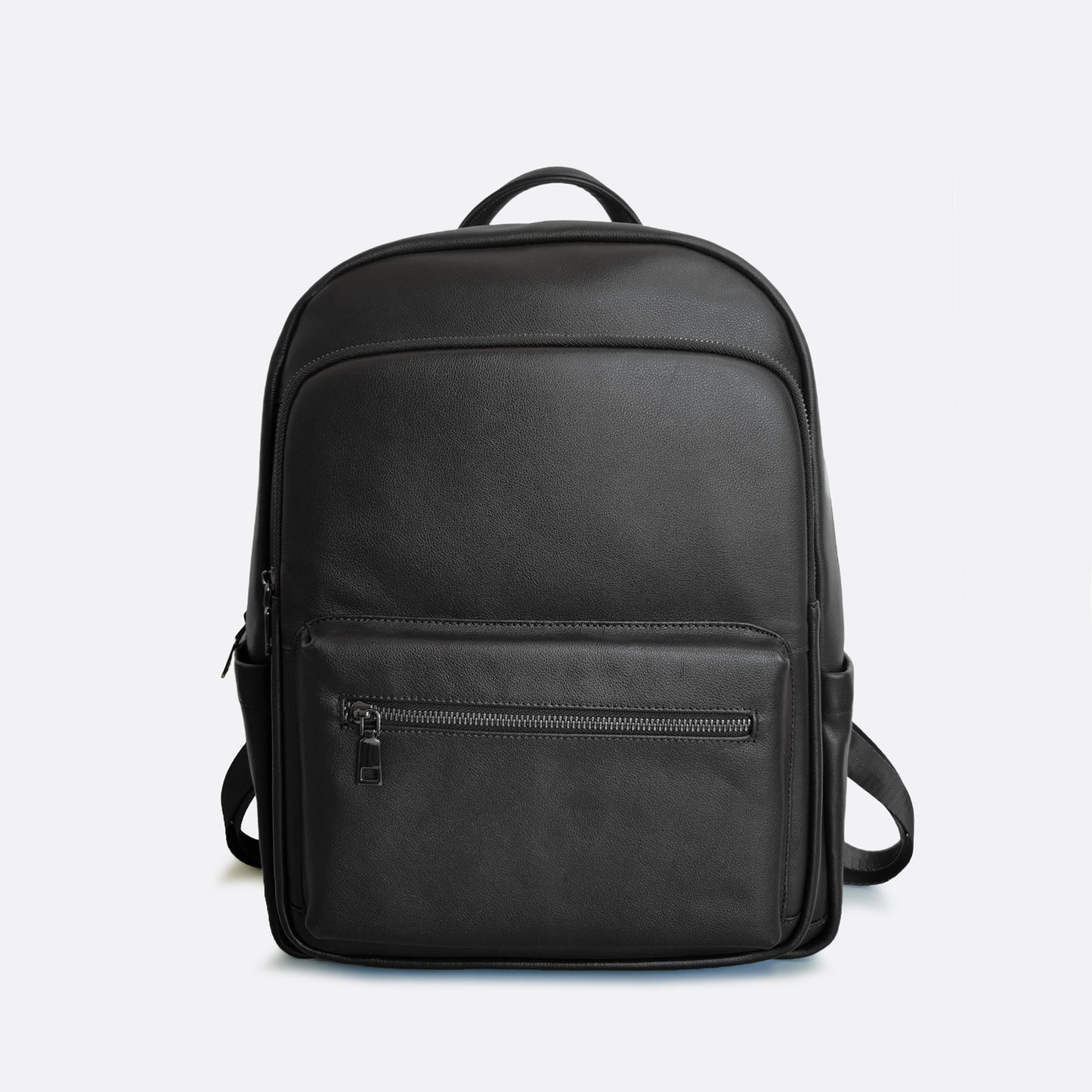 Multi zip V3 design genuine cowhide leather backpack with luggage/trolley sleeve