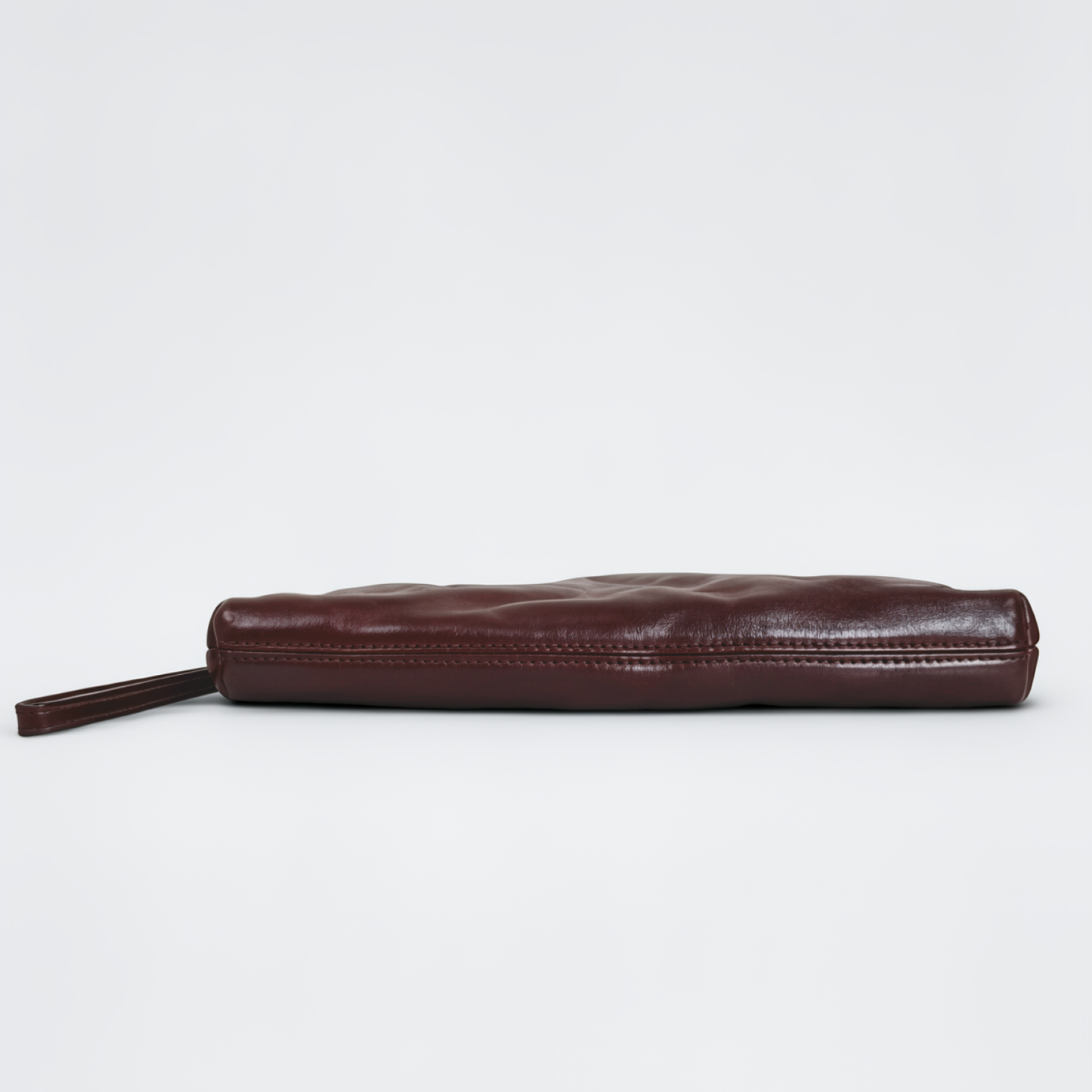 Genuine cowhide leather 2 way hand clutch with sling and wrist strap