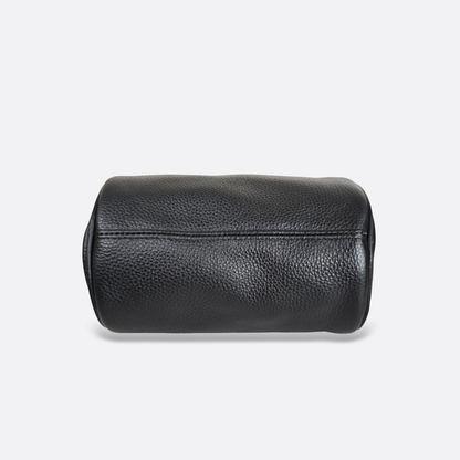 Cylinder design genuine cowhide leather barrel bag