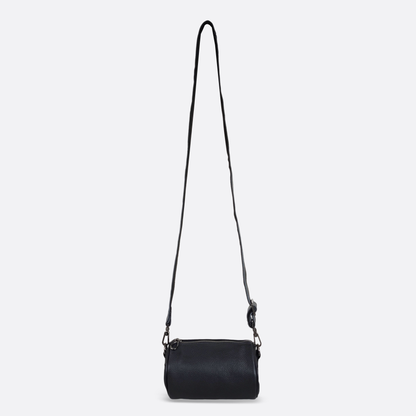 Cylinder design genuine cowhide leather barrel bag