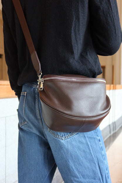 Tilo V3 design genuine cowhide leather sling bag