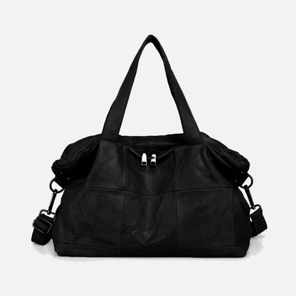 Ellipse duffel design genuine cowhide leather bag with sling