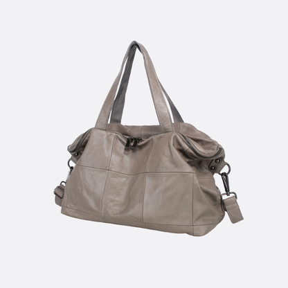 Ellipse duffel design genuine cowhide leather bag with sling
