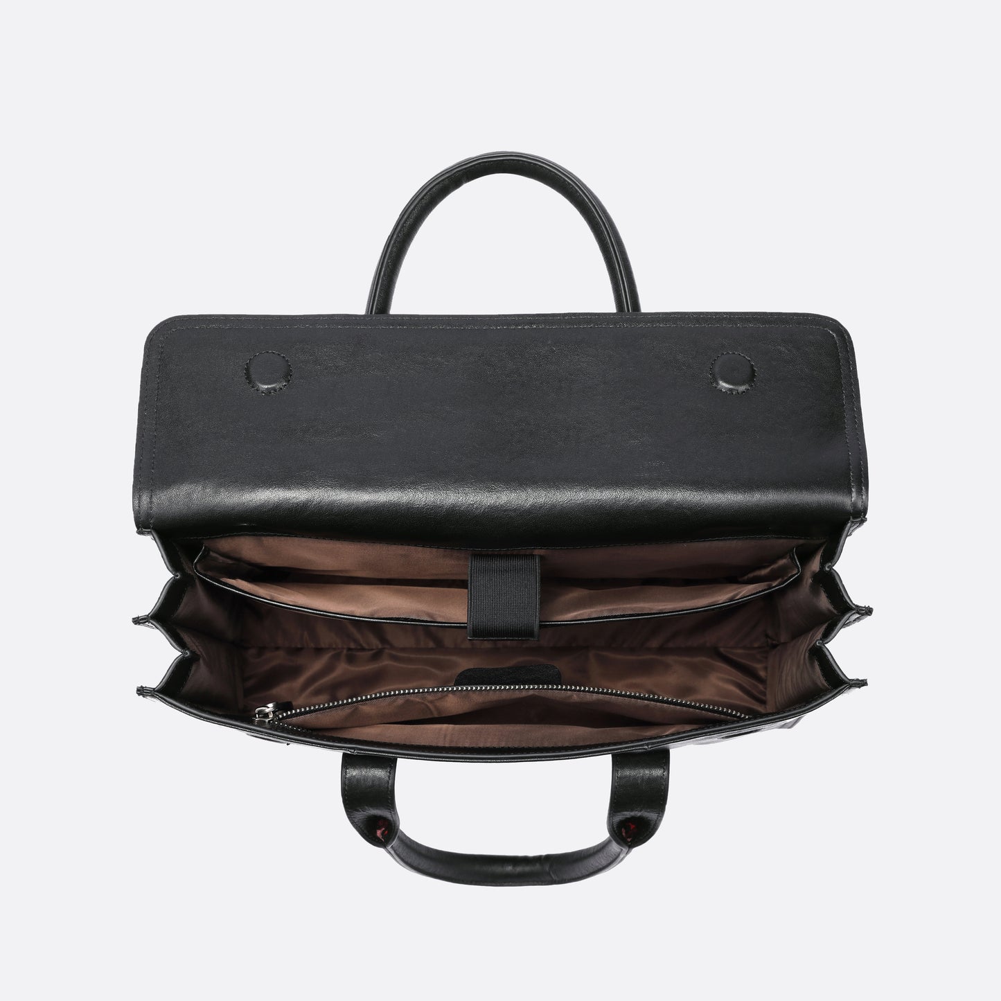 Flap design genuine cowhide leather travel briefcase