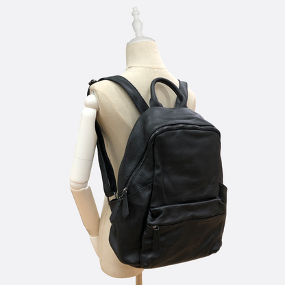 Pouch design genuine cowhide leather backpack