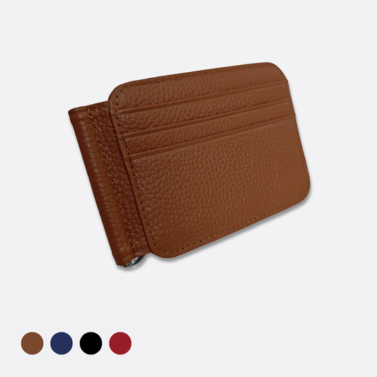 Genuine cowhide leather money clip wallet v2
