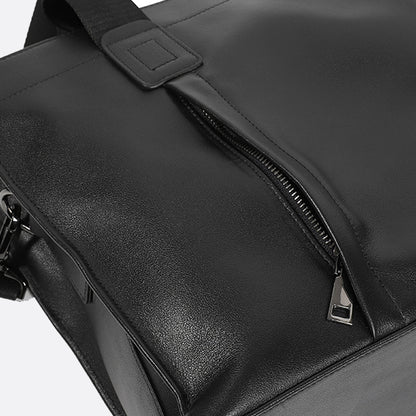 Potter design genuine cowhide leather briefcase with sling