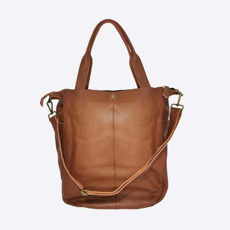 Cara V2 design genuine cowhide leather bag with strap