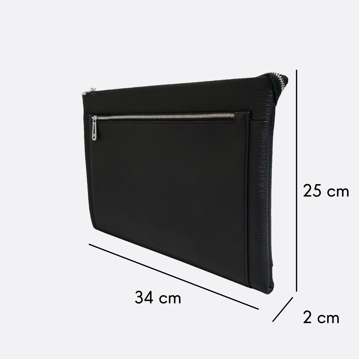 Zip design genuine cowhide leather Clutch/laptop sleeve/laptop folio
