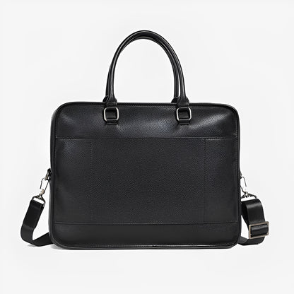 Zip design genuine cowhide leather travel briefcase with sling