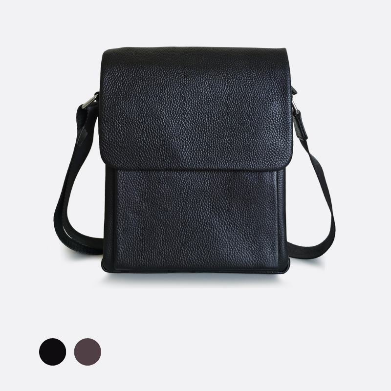 Flap V2 design genuine cowhide leather sling bag