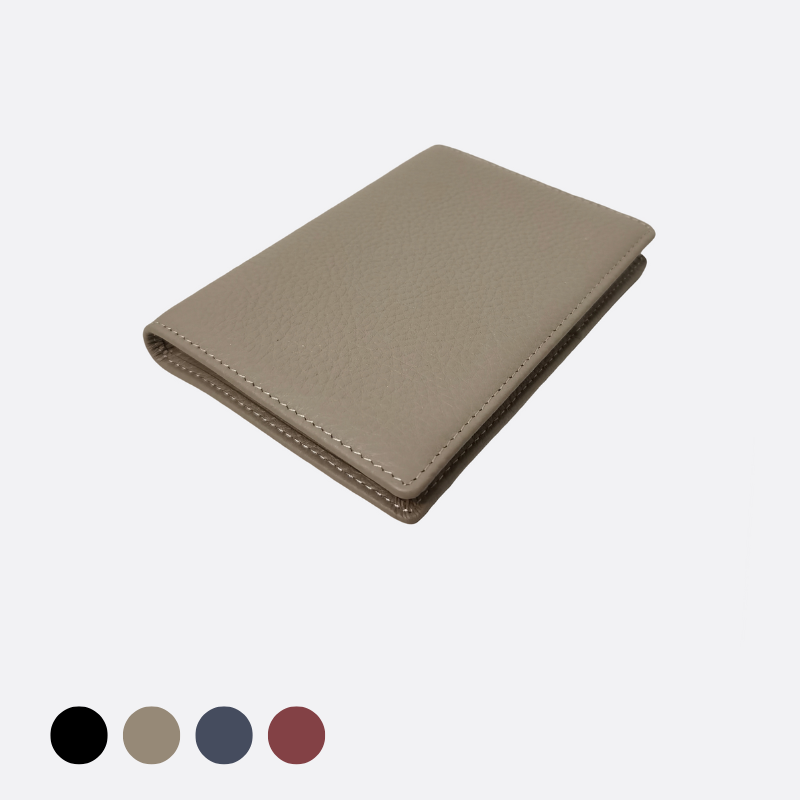 Genuine cowhide leather passport holder travel pouch
