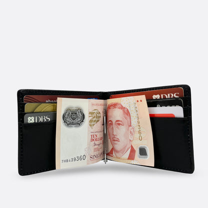 Genuine cowhide leather money clip wallet