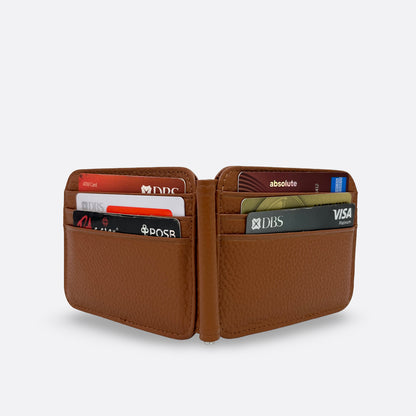 Genuine cowhide leather money clip wallet v2